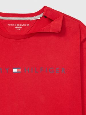 Stripe Logo Tommy T-Shirt USA Long-Sleeve | Hilfiger