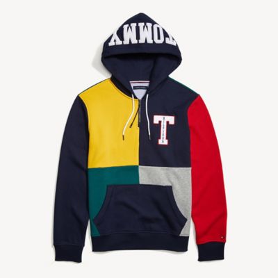 tommy color block hoodie
