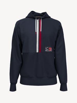 tommy hilfiger logo signature stripe hoodie