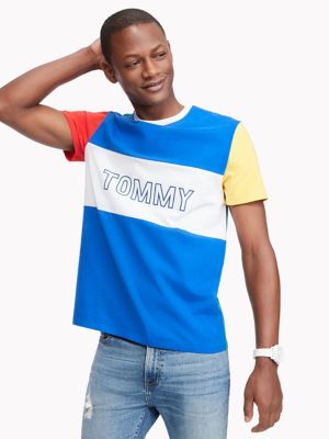 tommy hilfiger color block shirt