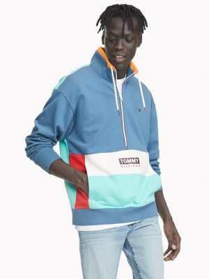 tommy hilfiger teal sweatshirt