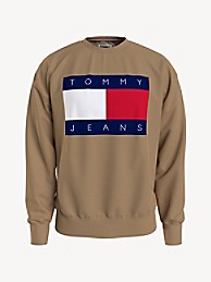 타미 진스 TOMMY JEANS Flag Sweatshirt,CHAMPAGNE TOAST