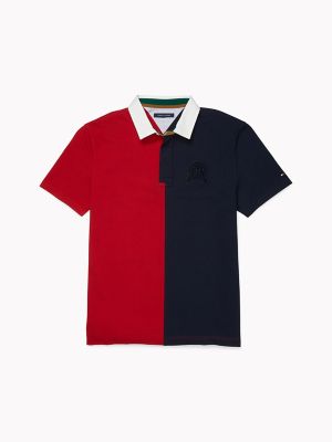 custom color block polo shirts