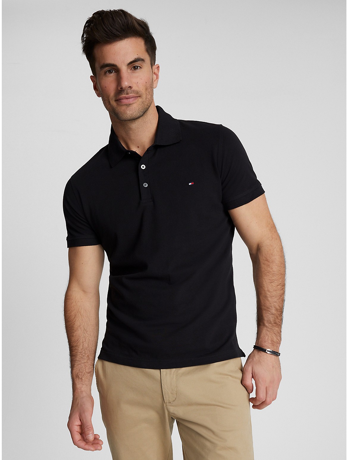 Tommy Hilfiger Slim Fit Tommy Polo In Dark Sable