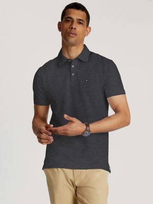 Slim Fit Tommy Polo, Grey Heather