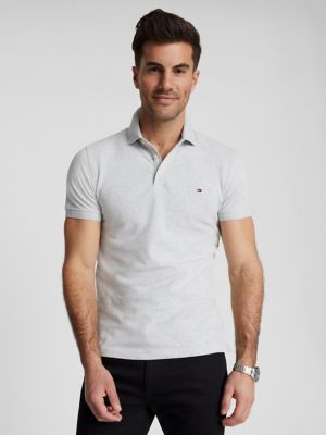 Slim Fit Tommy Polo, Light Grey Heather