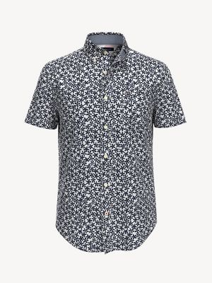 tommy hilfiger black slim fit shirt