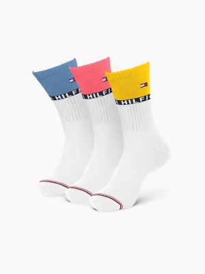 tommy hilfiger white crew socks