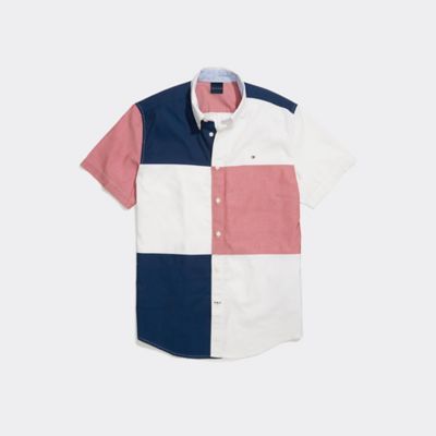 tommy hilfiger color block shirt