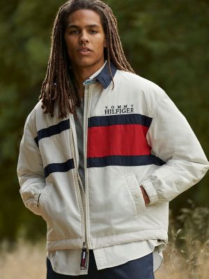 tommy hilfiger red and white jacket