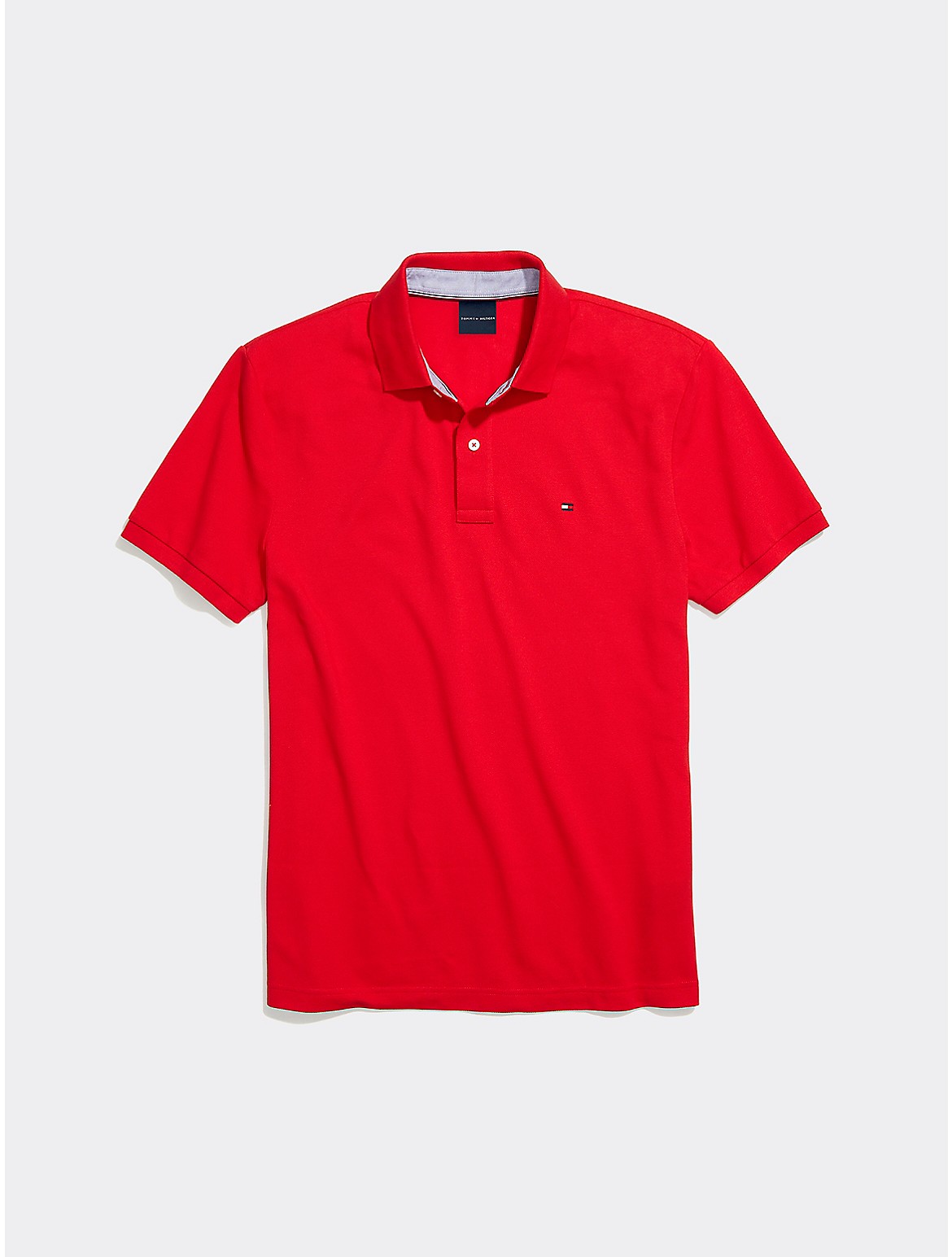 Shop Tommy Hilfiger Custom Fit Polo In Apple Red