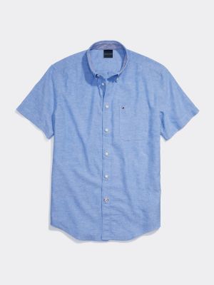 mens tommy hilfiger short sleeve shirt