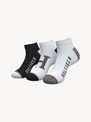 Tommy Hilfiger Men's Ankle Sock 3Pk Th Deep Black -