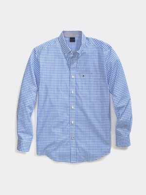 tommy hilfiger blue check shirt