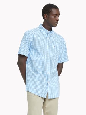 Tommy hilfiger blue check 2024 shirt