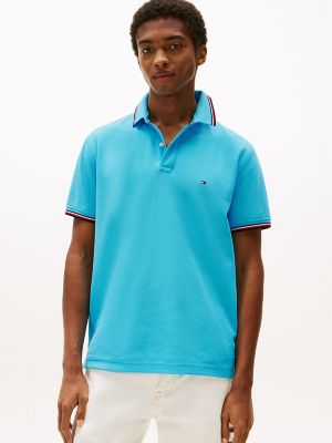 Polo Tommy Wicking, coupe régulière, bleu bord de mer