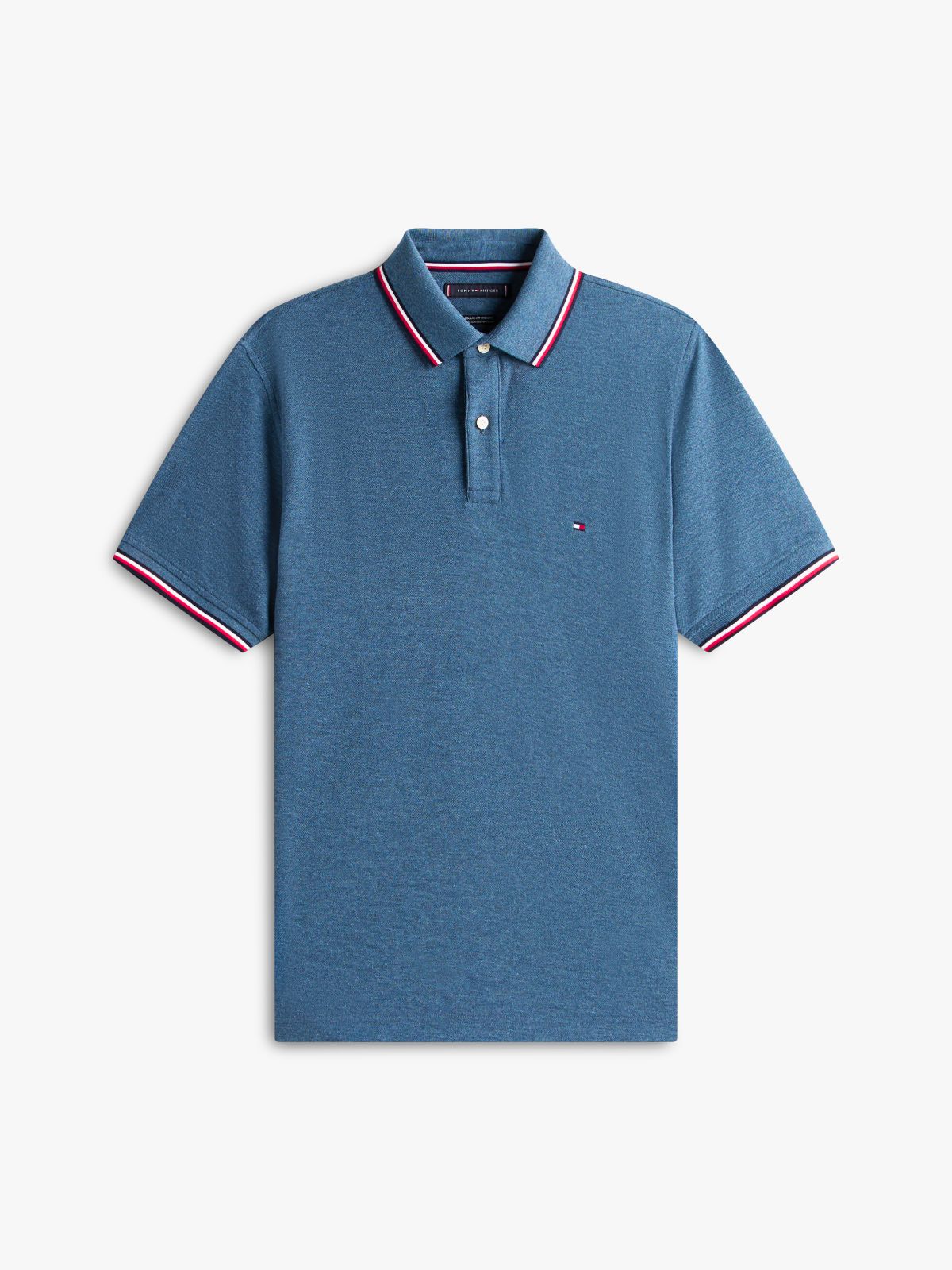 Regular Fit Tommy Wicking Polo — Blue Heather