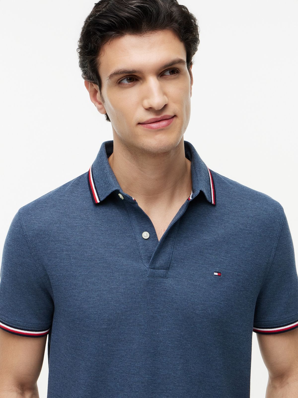 Regular Fit Tommy Wicking Polo — Blue Heather