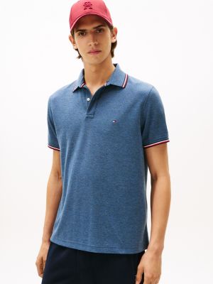Regular Fit Tommy Wicking Polo, Blue Heather