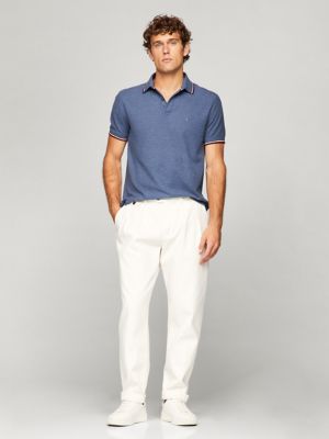 Regular Fit Tommy Wicking Polo, Light Navy Heather