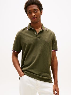 Regular Fit Tommy Wicking Polo, Green Heather