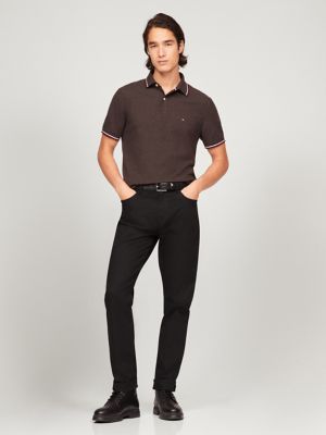 Regular Fit Tommy Wicking Polo, Brown Heather