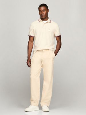Regular Fit Tommy Wicking Polo, Beige Heather