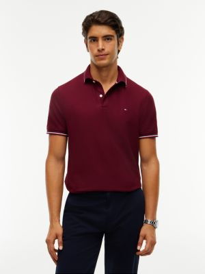 Regular Fit Tommy Wicking Polo, Burgundy