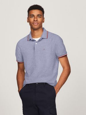 Regular Fit Tommy Wicking Polo, Medium Blue Heather