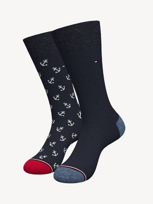 Tommy Hilfiger Men's Trouser Sock 2Pk Sky Captain/Multi -