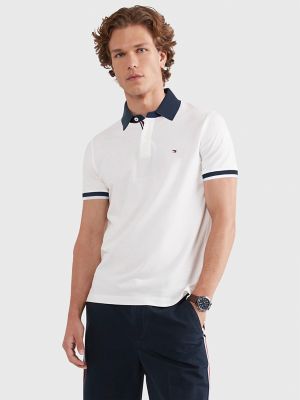 Regular Fit Tipped Polo, Bright White