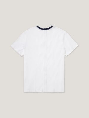 Seated Fit Signature Stripe T-Shirt, Optic White
