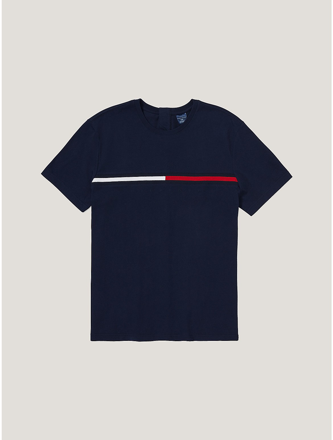 Tommy Hilfiger Men's Seated Fit Signature Stripe T-Shirt