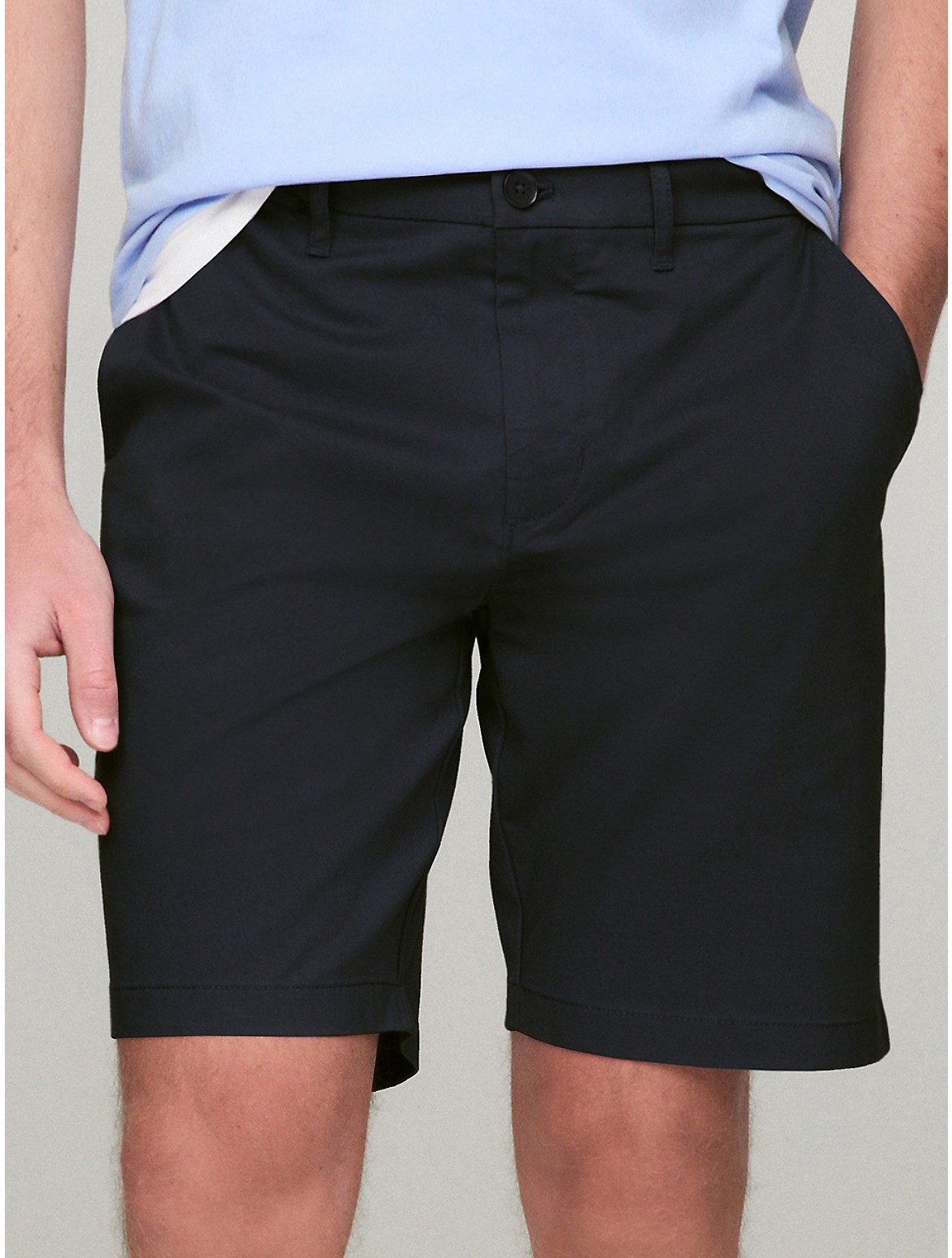 Tommy Hilfiger Straight Fit Twill 9" Chino Short In Sky Captain