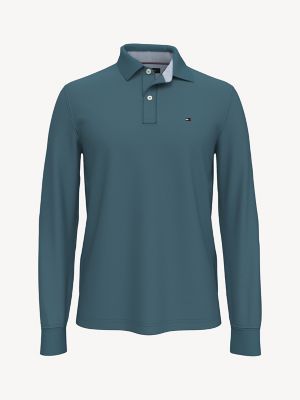 ESSENTIAL CUSTOM FIT SOLID LONG-SLEEVE POLO