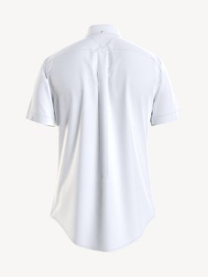 Regular Fit Solid Stretch Shirt, Bright White