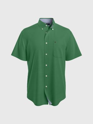 Classic Fit Short-Sleeve Solid Shirt, English Garden