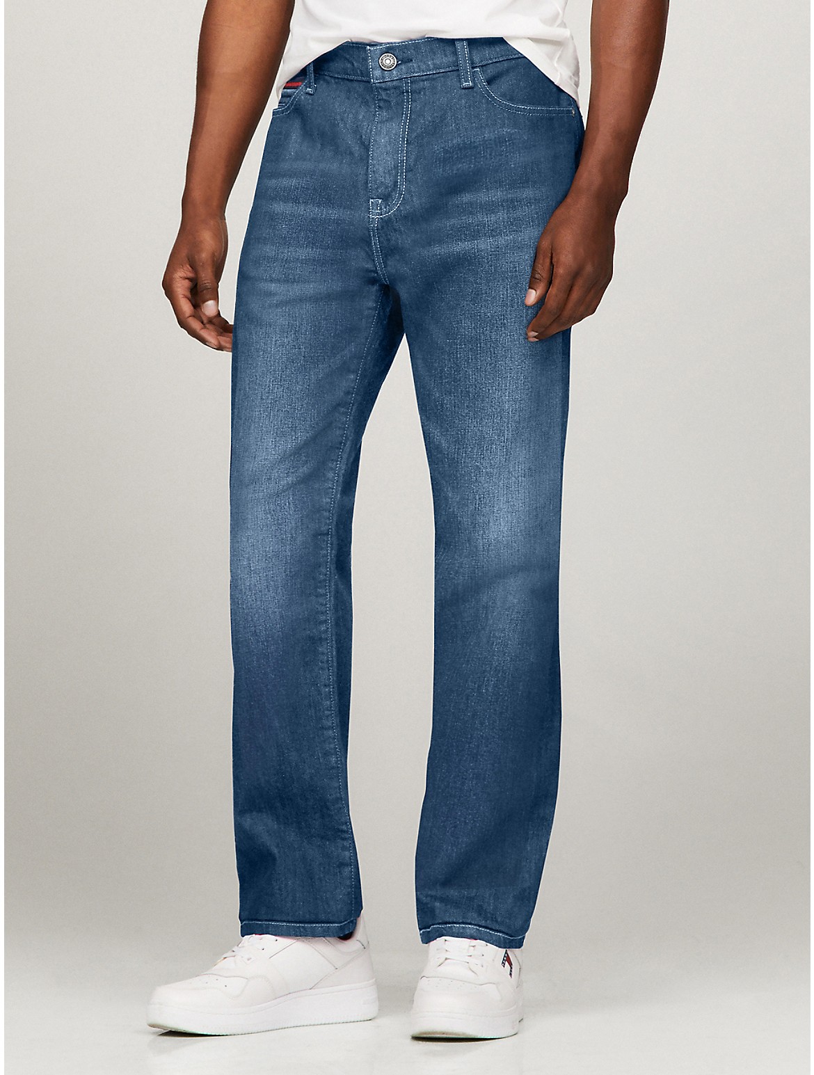 Tommy Hilfiger Men's Essential Straight Fit Dark Wash Jean