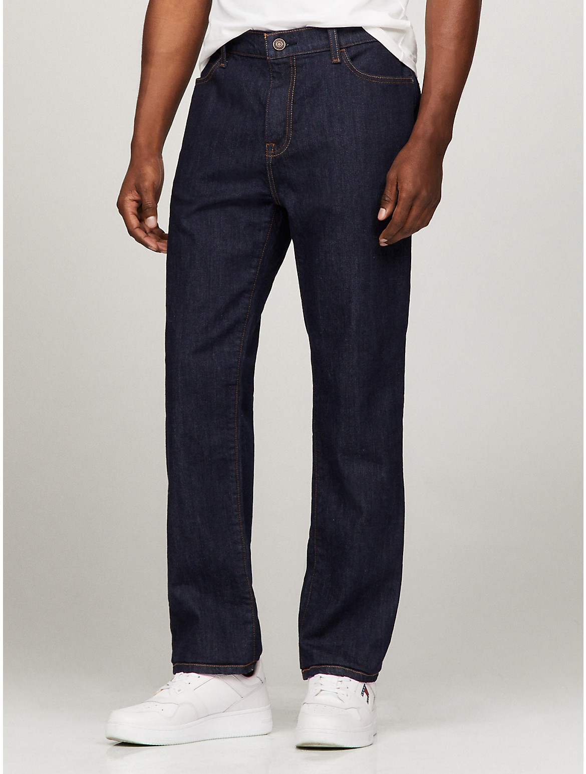 Tommy Hilfiger Men's Essential Straight Fit Dark Wash Jean