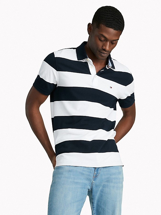 NEW Regular Fit Tommy Striped Polo