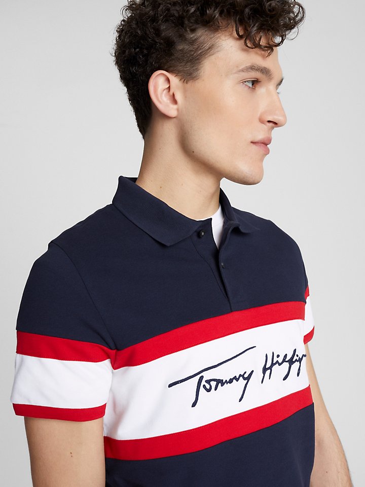 Slim Fit Colorblock Signature Polo Tommy Hilfiger