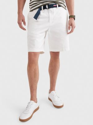 BELTED CUFFED SHORTS in Khaki