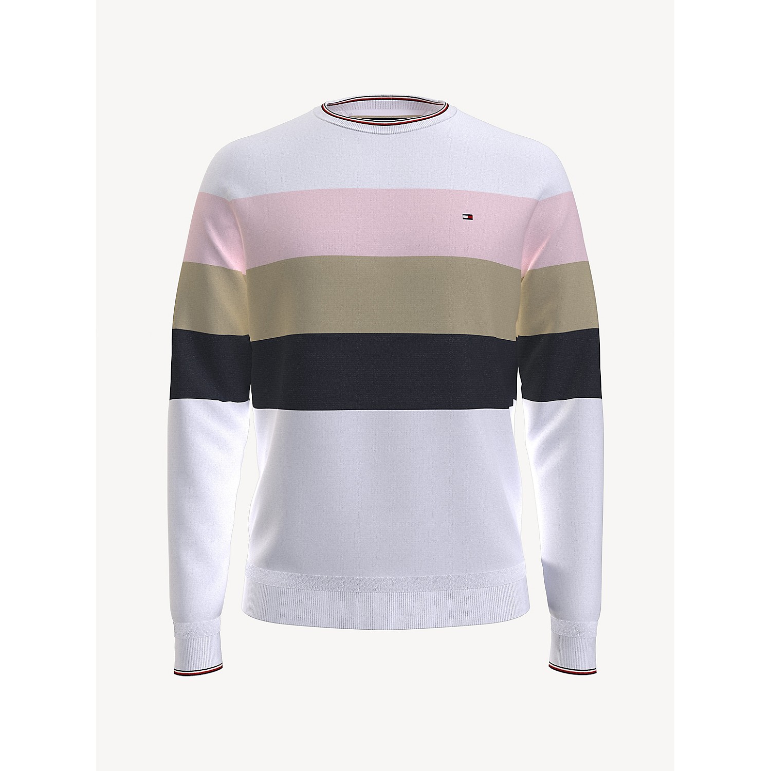 TOMMY HILFIGER Stripe Linen And Cotton Sweater