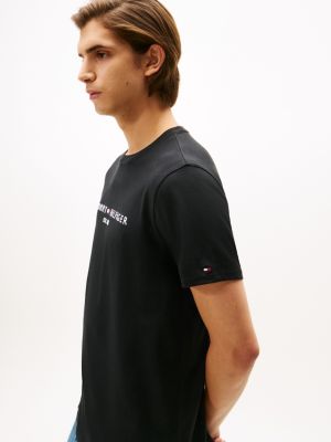 売れ筋商品|||トミー ヒルフィガー Tシャツ レディース トップス STAMP LOGO SLIM TEE - Print T-shirt - dark night navy Hilfiger Logo T-Shirt | Tommy Hilfiger USA