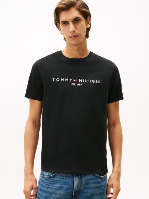 Embroidered Tommy Logo T-Shirt, Black