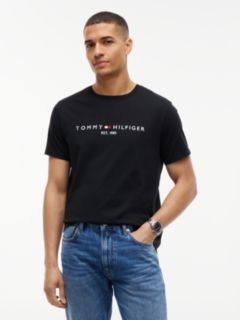 Embroidered Tommy Logo T-Shirt — Black 1
