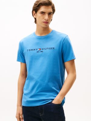 Embroidered Tommy Logo T-Shirt, Liberty Blue