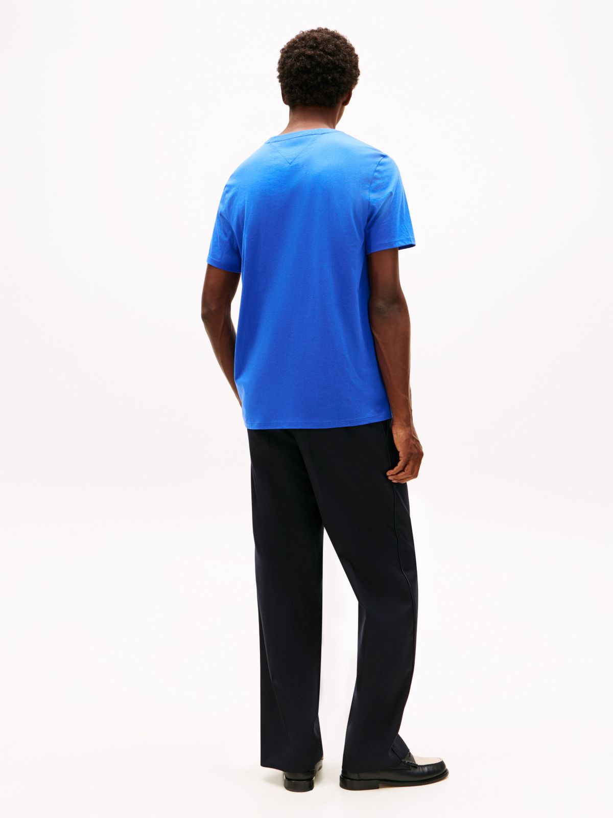 Embroidered Tommy Logo T-Shirt — Dazzling Blue