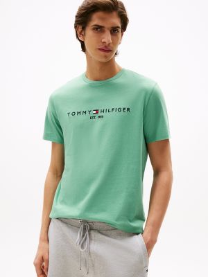 Embroidered Tommy Logo T-Shirt, Frosted Evergreen