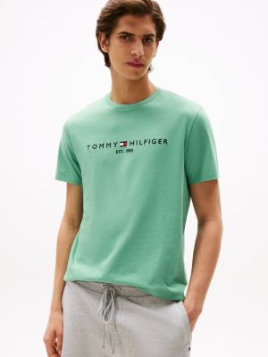 Embroidered Tommy Logo T-Shirt, Frosted Evergreen
